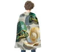 HETVBNS Two Turtles And Shells Halloween Cape Reversible Cosplay Costume Party Cloak for Masquerade, Christmas, Role Play