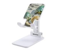 HETVBNS Two Turtles and Shells Phone Stand for Desk - Adjustable & Foldable Tablet Stand Portable Cell Phone Stand Holder Compatible with 4-13" Smartphones, Tablets