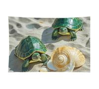 HETVBNS Two Turtles And Shells Tapestry Wall Hanging - 60"x90" Aesthetic Tapestries Soft Polyester Wall Art Decor Large Tapestry for Bedroom Living Room Dorm Backdrop, Hanging Kit Included