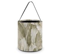 HETVBNS Two White Lilies Candy Bag Halloween Trick Or Treat Bucket 7.9x8.3in, Reusable Gift Bags for Party Holiday Wedding