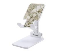 HETVBNS Two White Lilies Phone Stand for Desk - Adjustable & Foldable Tablet Stand Portable Cell Phone Stand Holder Compatible with 4-13" Smartphones, Tablets
