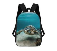 HETVBNS Underwater Diving Sea Turtle Backpack for Women Men, Durable 600D Polyester Bookbag with Large Capacity, Lightweight 17 Inch Laptop Backpack Minimalism Casual Daypack for Work, Travel
