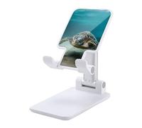 HETVBNS Underwater Diving Sea Turtle Phone Stand for Desk - Adjustable & Foldable Tablet Stand Portable Cell Phone Stand Holder Compatible with 4-13" Smartphones, Tablets