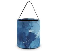HETVBNS Unique Scenery Pattern Candy Bag Halloween Trick Or Treat Bucket 7.9x8.3in, Reusable Gift Bags for Party Holiday Wedding