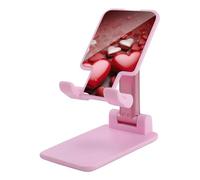 HETVBNS Valentines Love Hearts Phone Stand for Desk - Adjustable & Foldable Tablet Stand Portable Cell Phone Stand Holder Compatible with 4-13" Smartphones, Tablets