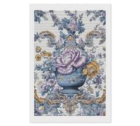 HETVBNS Vase in The Middle Diamond Painting Kits for Adults, Full Round Drill DIY Diamond Art for Beginners, 5D Gem Art and Crafts for Home Wall Decor 8"x12"