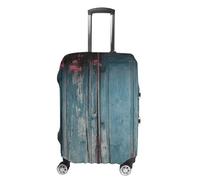 HETVBNS Vintage Blue Wood Luggage Cover, Elastic Luggage Protector Fits 19-32in Suitcases, Washable & Anti-Scratch Suitcase Cover for Men Women, style, Small, Classic