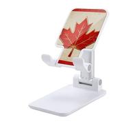 HETVBNS Vintage Canada Flag Phone Stand for Desk - Adjustable & Foldable Tablet Stand Portable Cell Phone Stand Holder Compatible with 4-13" Smartphones, Tablets