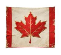 HETVBNS Vintage Canada Flag Tapestry Wall Hanging - 50"x60" Aesthetic Tapestries Soft Polyester Wall Art Decor Large Tapestry for Bedroom Living Room Dorm Backdrop, Hanging Kit Included
