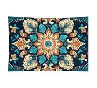 HETVBNS Vintage Mandala Flowers Tapestry Wall Hanging - 60"x90" Aesthetic Tapestries Soft Polyester Wall Art Decor Large Tapestry for Bedroom Living Room Dorm Backdrop, Hanging Kit Included