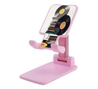 HETVBNS Vinyl Records and Tapes Phone Stand for Desk - Adjustable & Foldable Tablet Stand Portable Cell Phone Stand Holder Compatible with 4-13" Smartphones, Tablets