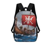 HETVBNS Warships at Sea Backpack for Women Men, Durable 600D Polyester Bookbag with Large Capacity, Lightweight 17 Inch Laptop Backpack Minimalism Casual Daypack for Work, Travel