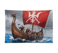 HETVBNS Warships at Sea Tapestry Wall Hanging - 40"x60" Aesthetic Tapestries Soft Polyester Wall Art Decor Large Tapestry for Bedroom Living Room Dorm Backdrop, Hanging Kit Included
