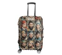 HETVBNS Water Margin Heroes Luggage Cover, Elastic Luggage Protector Fits 19-32in Suitcases, Washable & Anti-Scratch Suitcase Cover for Men Women, style, Small, Classic