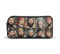 HETVBNS Water Margin Heroes Pencil Case Large Capacity Zipper Pouch, Durable Pencil Box Organizer, Portable Small Cosmetic Bag for Office, Travel