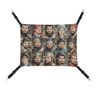 HETVBNS Water Margin Heroes Pet Hammock for Cats & Dogs, Soft Breathable Canvas Hanging Hammock with Adjustable Straps, Comfortable & Durable Hanging Bed for Small to Medium Pets