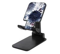 HETVBNS Watercolor Dark Blue Pattern Phone Stand for Desk - Adjustable & Foldable Tablet Stand Portable Cell Phone Stand Holder Compatible with 4-13" Smartphones, Tablets