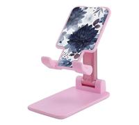 HETVBNS Watercolor Dark Blue Pattern Phone Stand for Desk - Adjustable & Foldable Tablet Stand Portable Cell Phone Stand Holder Compatible with 4-13" Smartphones, Tablets