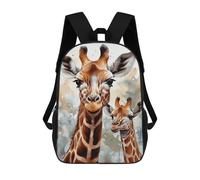 HETVBNS Watercolor Deer Giraffe Backpack for Women Men, Durable 600D Polyester Bookbag with Large Capacity, Lightweight 17 Inch Laptop Backpack Minimalism Casual Daypack for Work, Travel