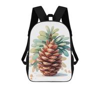 HETVBNS Watercolor Pine Cone Backpack for Women Men, Durable 600D Polyester Bookbag with Large Capacity, Lightweight 17 Inch Laptop Backpack Minimalism Casual Daypack for Work, Travel