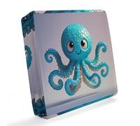HETVBNS Waterproof Couch Cushion Covers for Pets, Blue Octopus Tentacles Illustration Sofa Cushion Cover Washable, UV & Weather Resistant Seat Slipcover for Patio Furniture 64x64x10