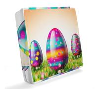 HETVBNS Waterproof Couch Cushion Covers for Pets, Colorful Easter Egg Sofa Cushion Cover Washable, UV & Weather Resistant Seat Slipcover for Patio Furniture 64x64x10