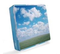 HETVBNS Waterproof Couch Cushion Covers for Pets, White Clouds Sky Sofa Cushion Cover Washable, UV & Weather Resistant Seat Slipcover for Patio Furniture 51x46x10