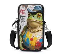 HETVBNS Western Cowboy Frog Cell Phone Bag with Detachable Strap, Aesthetic Mini Sling Bag Small Crossbody Bag for Phone