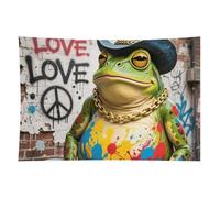 HETVBNS Western Cowboy Frog Tapestry Wall Hanging - 60"x90" Aesthetic Tapestries Soft Polyester Wall Art Decor Large Tapestry for Bedroom Living Room Dorm Backdrop, Hanging Kit Included