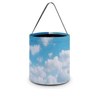HETVBNS White Clouds Sky Candy Bag Halloween Trick Or Treat Bucket 7.9x8.3in, Reusable Gift Bags for Party Holiday Wedding