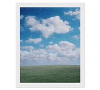 HETVBNS White Clouds Sky Diamond Painting Kits for Adults, Full Round Drill DIY Diamond Art for Beginners, 5D Gem Art and Crafts for Home Wall Decor 16"x20"