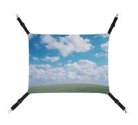 HETVBNS White Clouds Sky Pet Hammock for Cats & Dogs, Soft Breathable Canvas Hanging Hammock with Adjustable Straps, Comfortable & Durable Hanging Bed for Small to Medium Pets