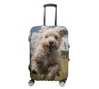 HETVBNS White Dog in The Field Luggage Cover, Elastic Luggage Protector Fits 19-32in Suitcases, Washable & Anti-Scratch Suitcase Cover for Men Women, style, L, Classic