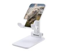 HETVBNS White Dog in The Field Phone Stand for Desk - Adjustable & Foldable Tablet Stand Portable Cell Phone Stand Holder Compatible with 4-13" Smartphones, Tablets
