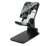 HETVBNS White Patterned Ghost Phone Stand for Desk - Adjustable & Foldable Tablet Stand Portable Cell Phone Stand Holder Compatible with 4-13" Smartphones, Tablets