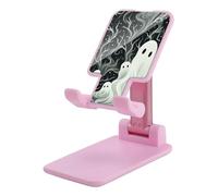 HETVBNS White Patterned Ghost Phone Stand for Desk - Adjustable & Foldable Tablet Stand Portable Cell Phone Stand Holder Compatible with 4-13" Smartphones, Tablets