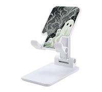 HETVBNS White Patterned Ghost Phone Stand for Desk - Adjustable & Foldable Tablet Stand Portable Cell Phone Stand Holder Compatible with 4-13" Smartphones, Tablets