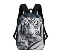 HETVBNS White Tiger Backpack for Women Men, Durable 600D Polyester Bookbag with Large Capacity, Lightweight 17 Inch Laptop Backpack Minimalism Casual Daypack for Work, Travel