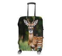 HETVBNS Whitetail Deer Fawn Luggage Cover, Elastic Luggage Protector Fits 19-32in Suitcases, Washable & Anti-Scratch Suitcase Cover for Men Women, style, L, Classic