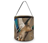 HETVBNS Wild Ducks And Tree Candy Bag Halloween Trick Or Treat Bucket 7.9x8.3in, Reusable Gift Bags for Party Holiday Wedding