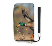 HETVBNS Wild Ducks And Tree Wallet, Elegant Wristlet Wallet with Multi-Card Slots, PU Leather Long Purse for Women, Men