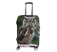 HETVBNS Wild Owl Birds Luggage Cover, Elastic Luggage Protector Fits 19-32in Suitcases, Washable & Anti-Scratch Suitcase Cover for Men Women, style, Small, Classic