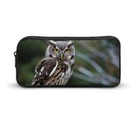 HETVBNS Wild Owl Birds Pencil Case Large Capacity Zipper Pouch, Durable Pencil Box Organizer, Portable Small Cosmetic Bag for Office, Travel