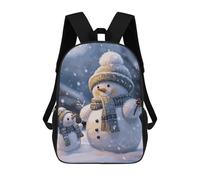 HETVBNS Winter Snowman Backpack for Women Men, Durable 600D Polyester Bookbag with Large Capacity, Lightweight 17 Inch Laptop Backpack Minimalism Casual Daypack for Work, Travel