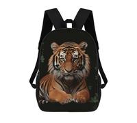 HETVBNS With Tiger And Paws Backpack for Women Men, Durable 600D Polyester Bookbag with Large Capacity, Lightweight 17 Inch Laptop Backpack Minimalism Casual Daypack for Work, Travel