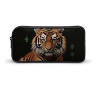 HETVBNS With Tiger And Paws Pencil Case Large Capacity, Durable Pencil Pouch Portable Small Cosmetic Bag with Metal Zipper, Simple Makeup Pouch Aesthetic Toiletry Bag for Travel Office