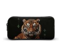 HETVBNS With Tiger And Paws Pencil Case Large Capacity Zipper Pouch, Durable Pencil Box Organizer, Portable Small Cosmetic Bag for Office, Travel