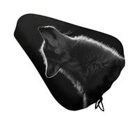 HETVBNS Wolf Facing The Moon Bike Seat Cover Waterproof Bicycle Seat Cover