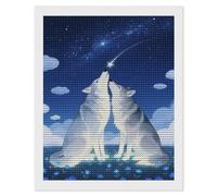 HETVBNS Wolf in The Dark Diamond Painting Kits for Adults, Full Round Drill DIY Diamond Art for Beginners, 5D Gem Art and Crafts for Home Wall Decor 16"x20"