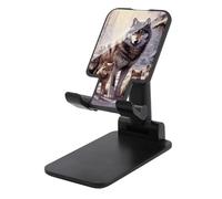 HETVBNS Wolves Family Phone Stand for Desk - Adjustable & Foldable Tablet Stand Portable Cell Phone Stand Holder Compatible with 4-13" Smartphones, Tablets